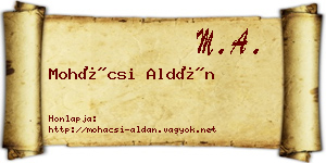 Mohácsi Aldán névjegykártya